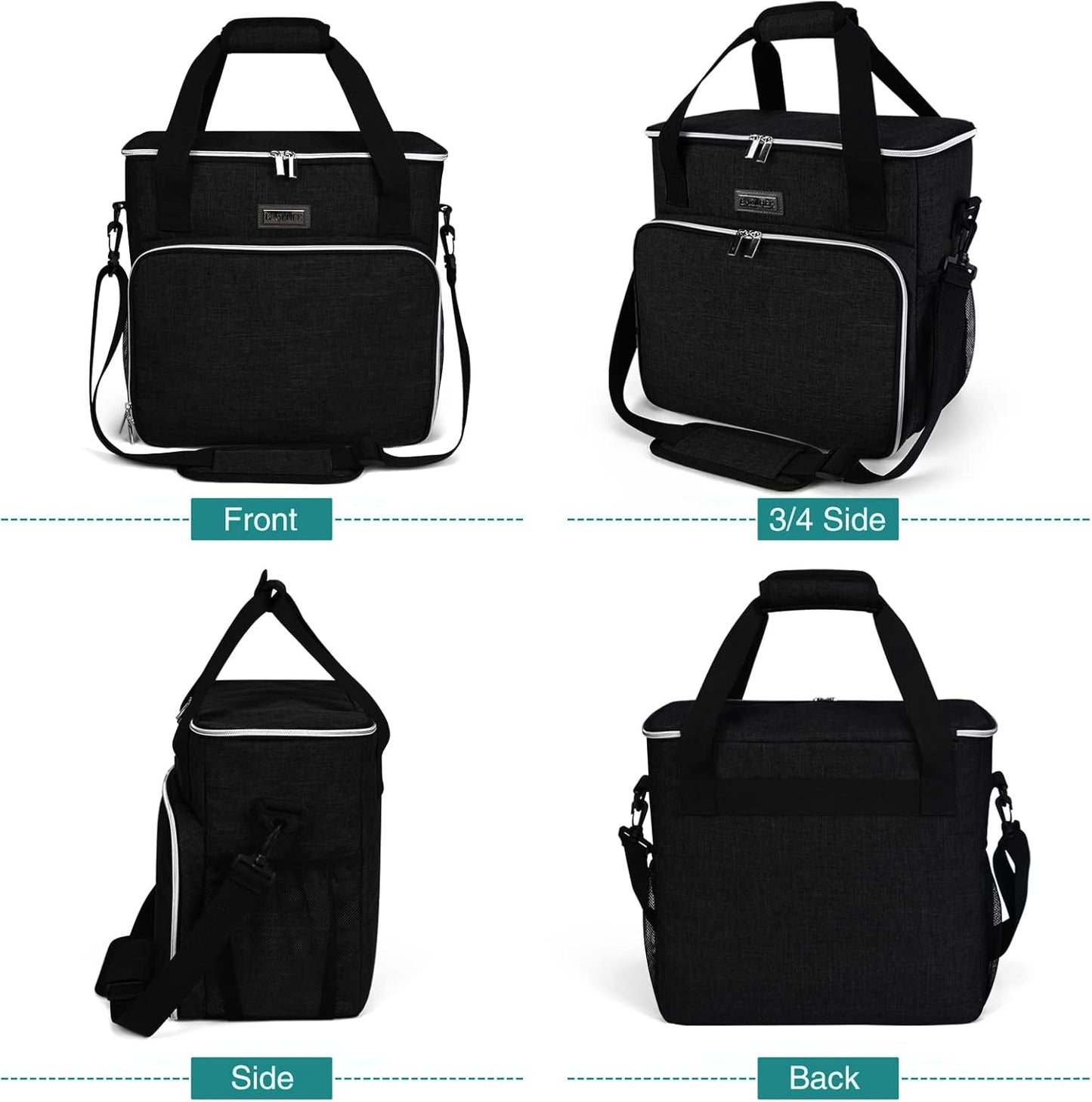 Pet Travel Bag , with 2 Pet Food Containers and 2 Collapsible Silicone Bowls