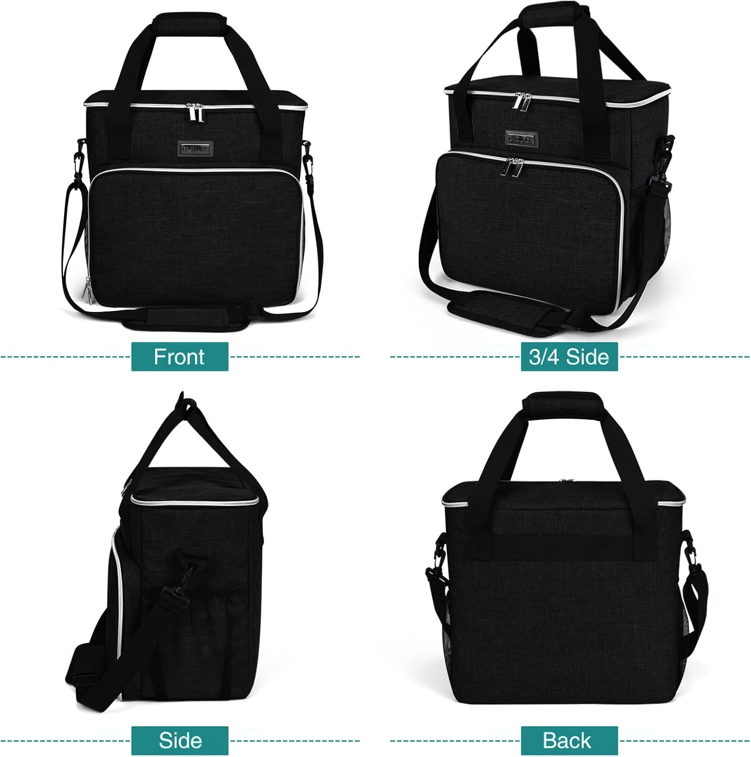 Pet Travel Bag , with 2 Pet Food Containers and 2 Collapsible Silicone Bowls