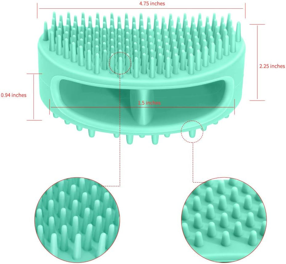 Dog Brush & Cat Brush, Soft Silicone Dog & Cat Grooming Brush, Pet Bath & Massage Brush 