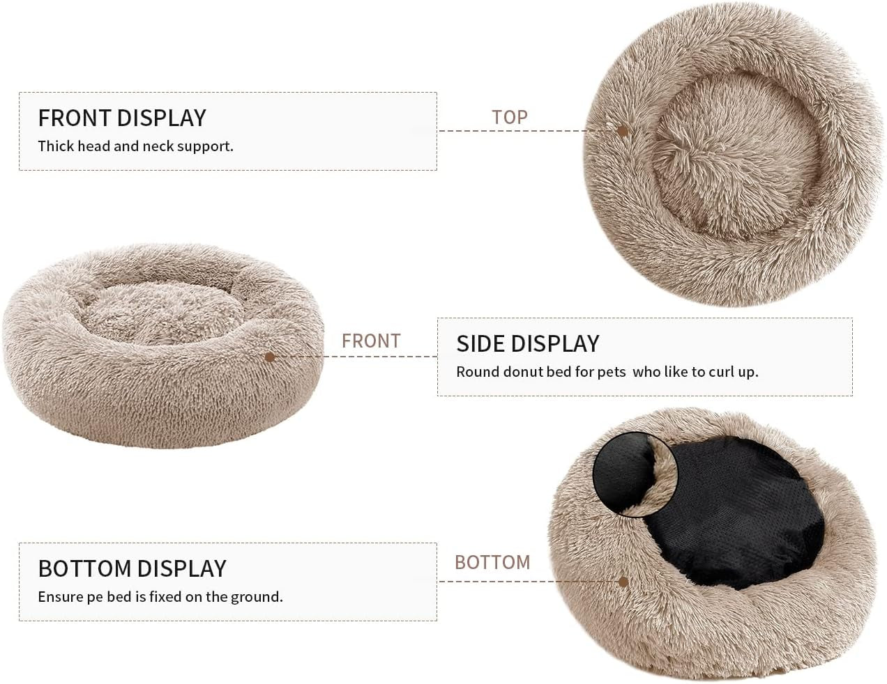 Anti Anxiety Donut Dog Bed
