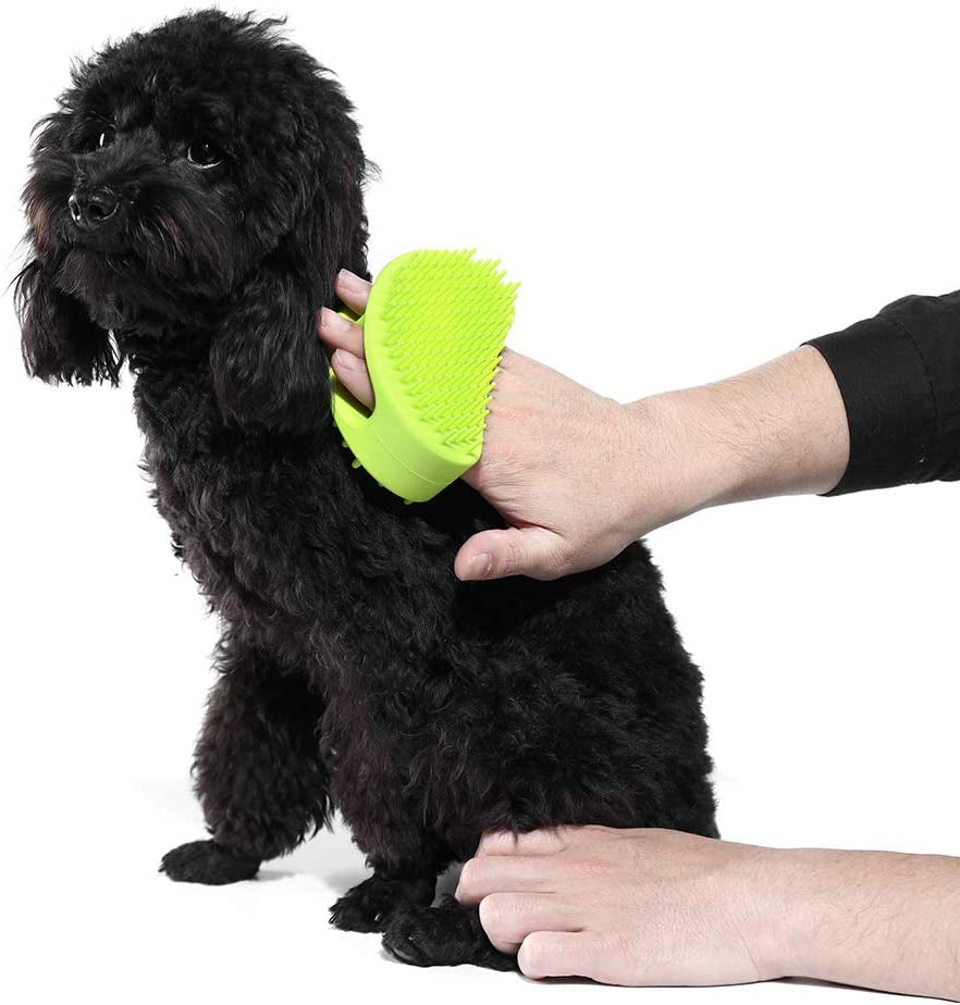 Dog Brush & Cat Brush, Soft Silicone Dog & Cat Grooming Brush, Pet Bath & Massage Brush 