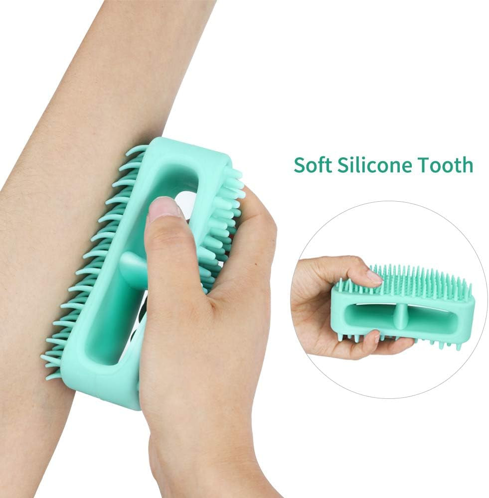 Dog Brush & Cat Brush, Soft Silicone Dog & Cat Grooming Brush, Pet Bath & Massage Brush 