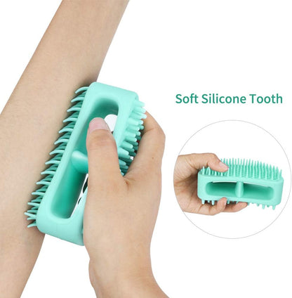 Dog Brush & Cat Brush, Soft Silicone Dog & Cat Grooming Brush, Pet Bath & Massage Brush 